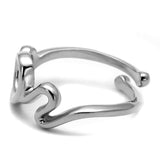 LO4001 - Rhodium Brass Ring with No Stone - Alamode - Flyclothing LLC