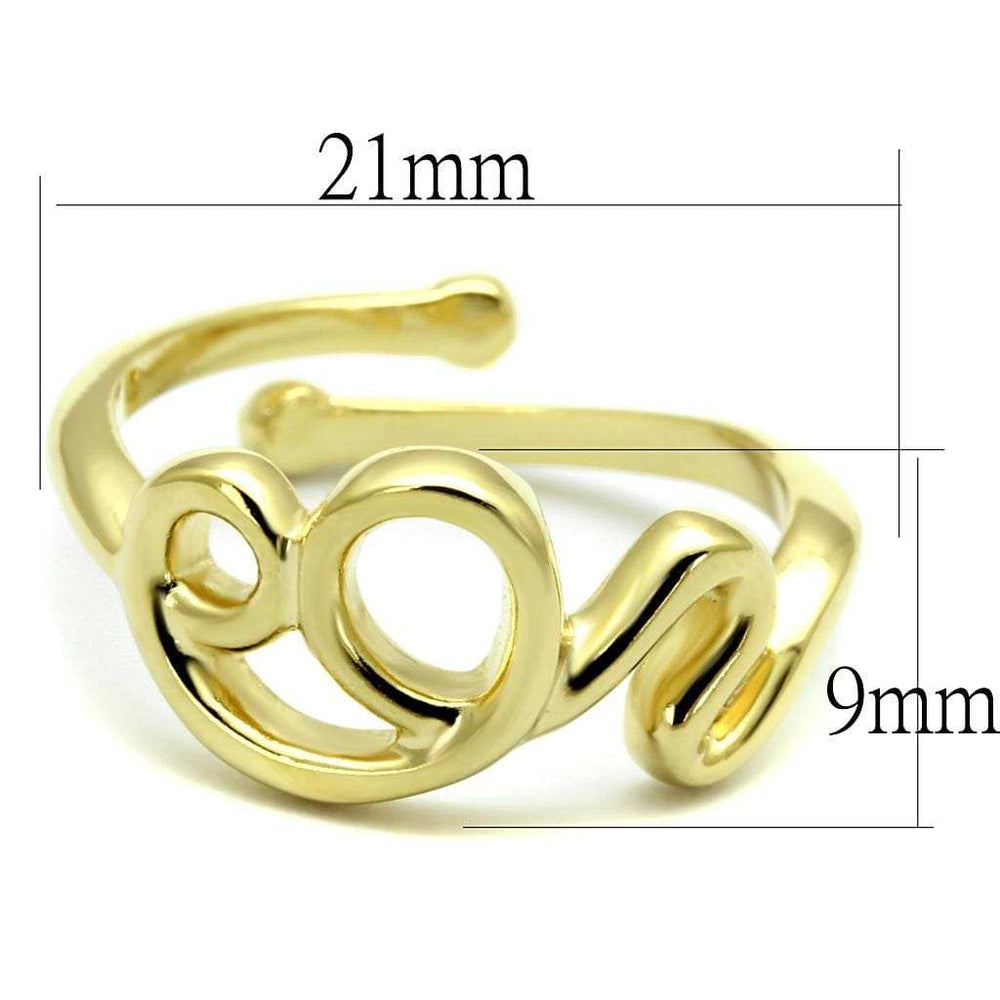 LO4002 - Flash Gold Brass Ring with No Stone - Alamode - Flyclothing LLC