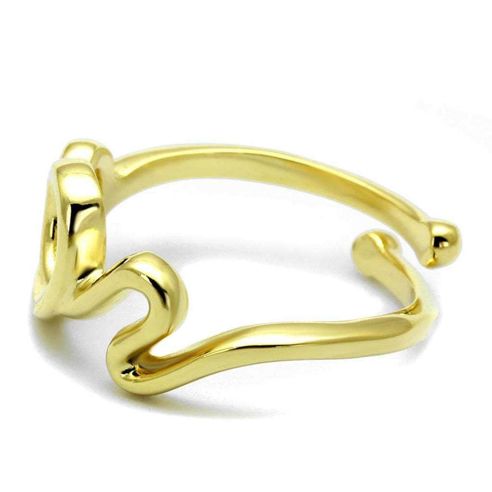 LO4002 - Flash Gold Brass Ring with No Stone - Alamode - Flyclothing LLC