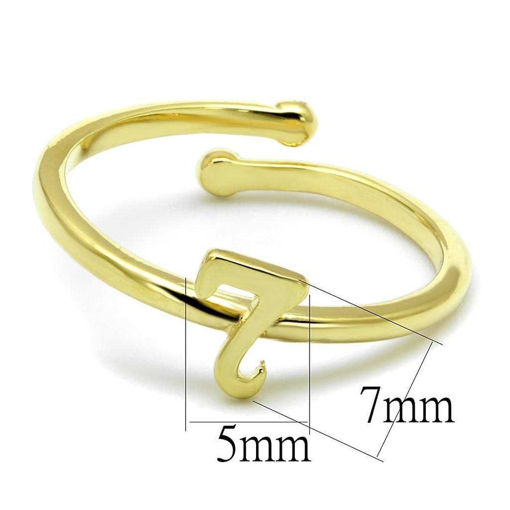 LO4004 - Flash Gold Brass Ring with No Stone - Alamode - Flyclothing LLC