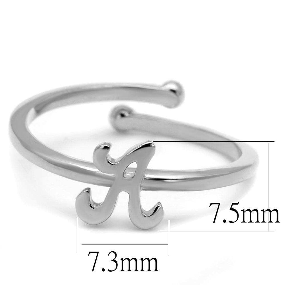 LO4005 - Rhodium Brass Ring with No Stone - Alamode - Flyclothing LLC