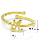 LO4006 - Flash Gold Brass Ring with No Stone - Alamode - Flyclothing LLC