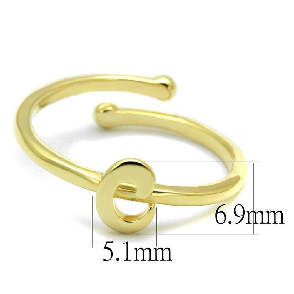 LO4008 - Flash Gold Brass Ring with No Stone - Alamode - Flyclothing LLC
