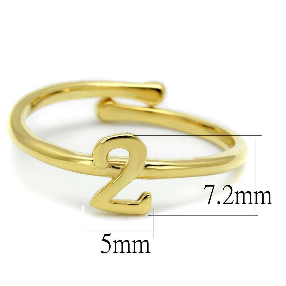 LO4010 - Flash Gold Brass Ring with No Stone - Alamode - Flyclothing LLC