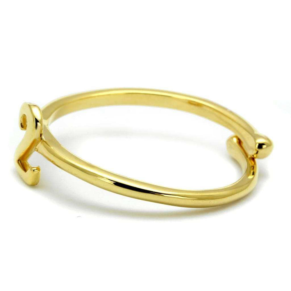 LO4010 - Flash Gold Brass Ring with No Stone - Alamode - Flyclothing LLC