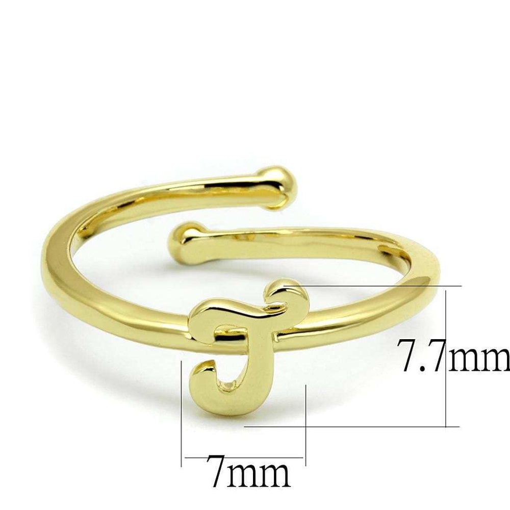 LO4012 - Flash Gold Brass Ring with No Stone - Alamode - Flyclothing LLC