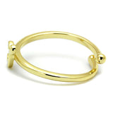 LO4012 - Flash Gold Brass Ring with No Stone - Alamode - Flyclothing LLC