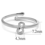 LO4013 - Rhodium Brass Ring with No Stone - Alamode - Flyclothing LLC