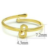 LO4014 - Flash Gold Brass Ring with No Stone - Alamode - Flyclothing LLC