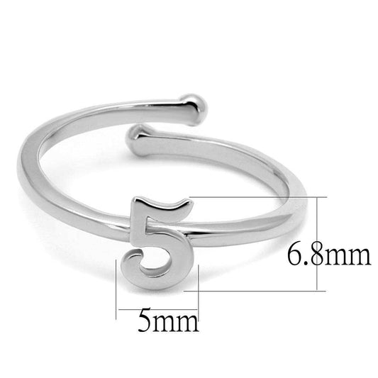 LO4015 - Rhodium Brass Ring with No Stone - Alamode - Flyclothing LLC