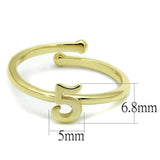 LO4016 - Flash Gold Brass Ring with No Stone - Alamode - Flyclothing LLC