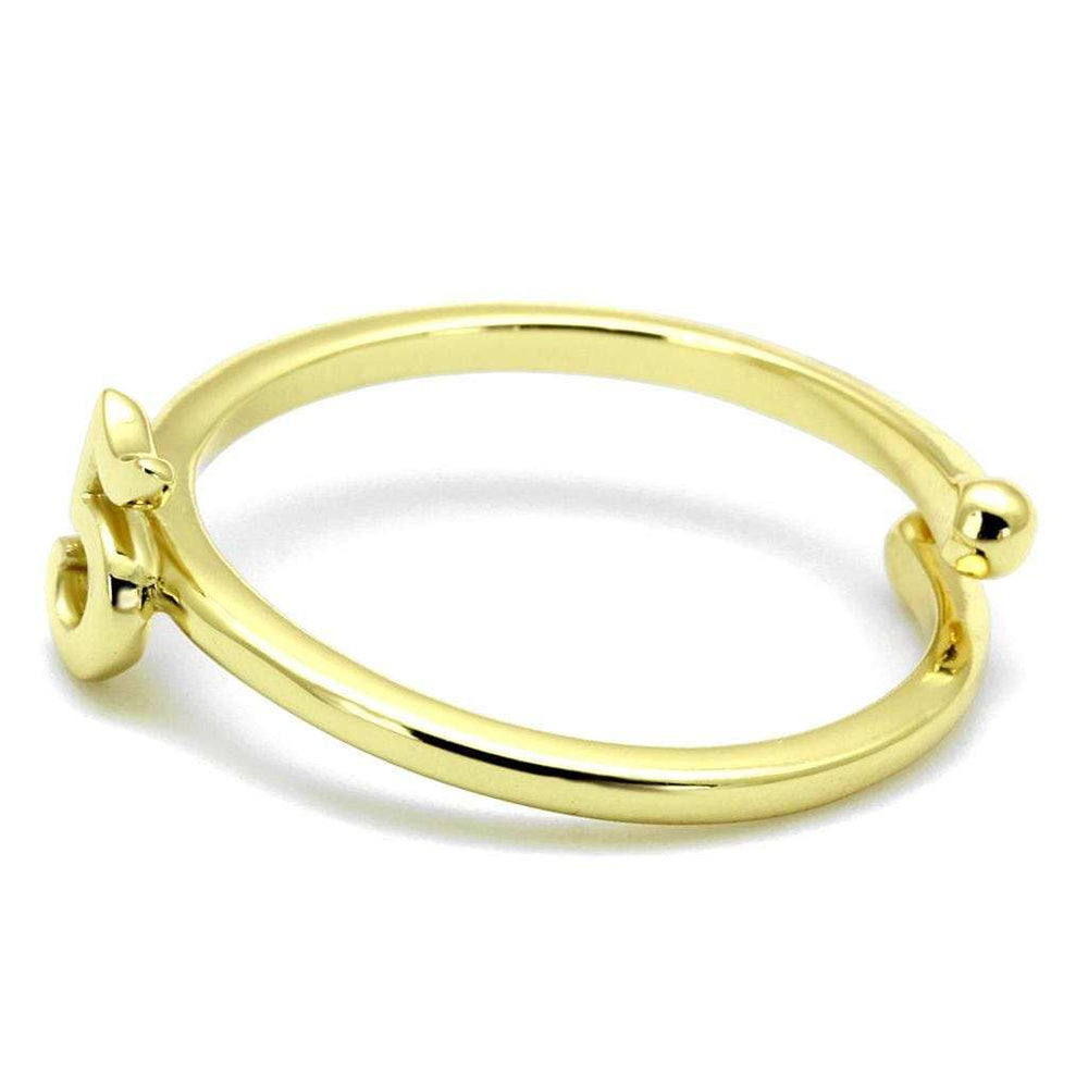 LO4016 - Flash Gold Brass Ring with No Stone - Alamode - Flyclothing LLC