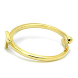 LO4018 - Flash Gold Brass Ring with No Stone - Alamode - Flyclothing LLC