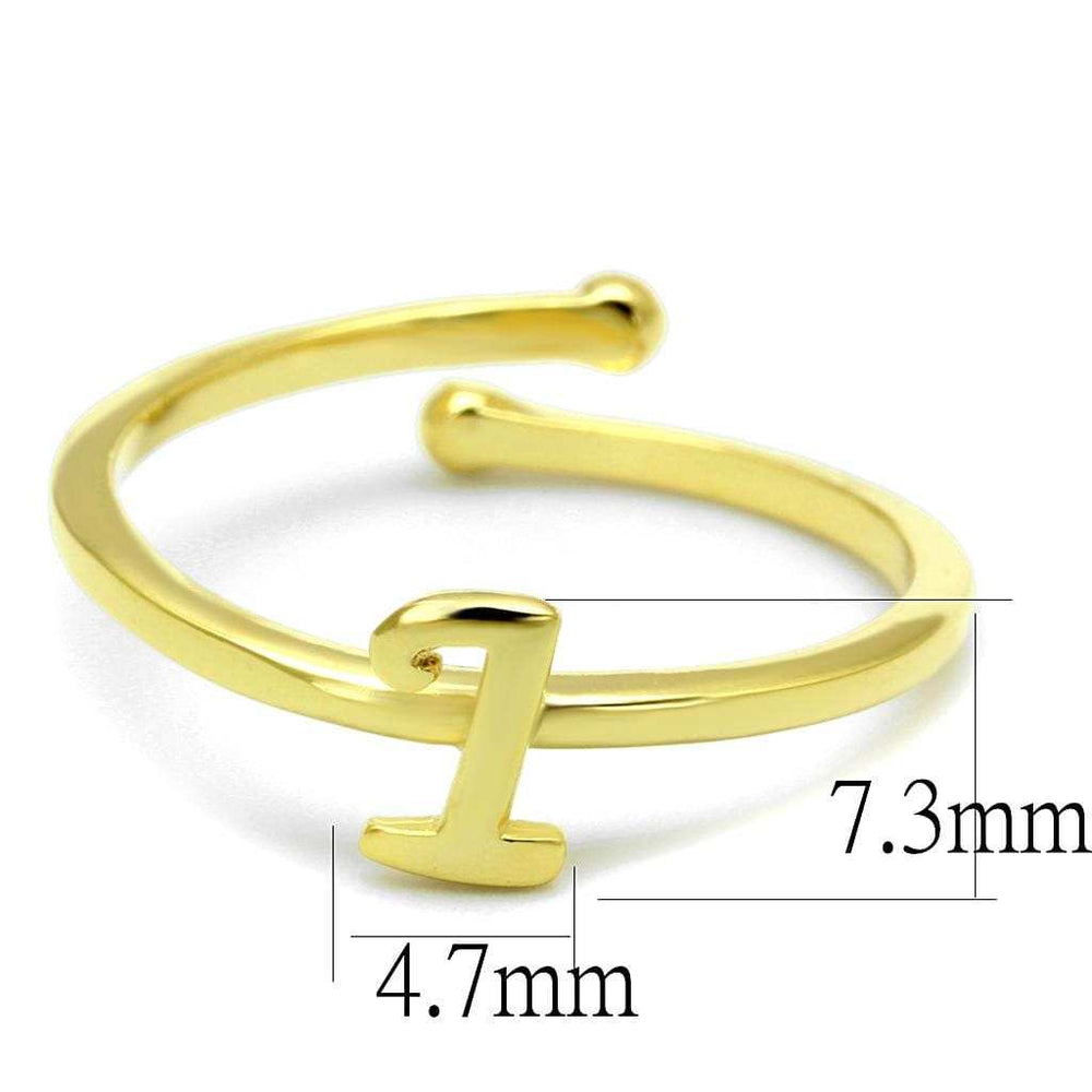 LO4020 - Flash Gold Brass Ring with No Stone - Alamode - Flyclothing LLC
