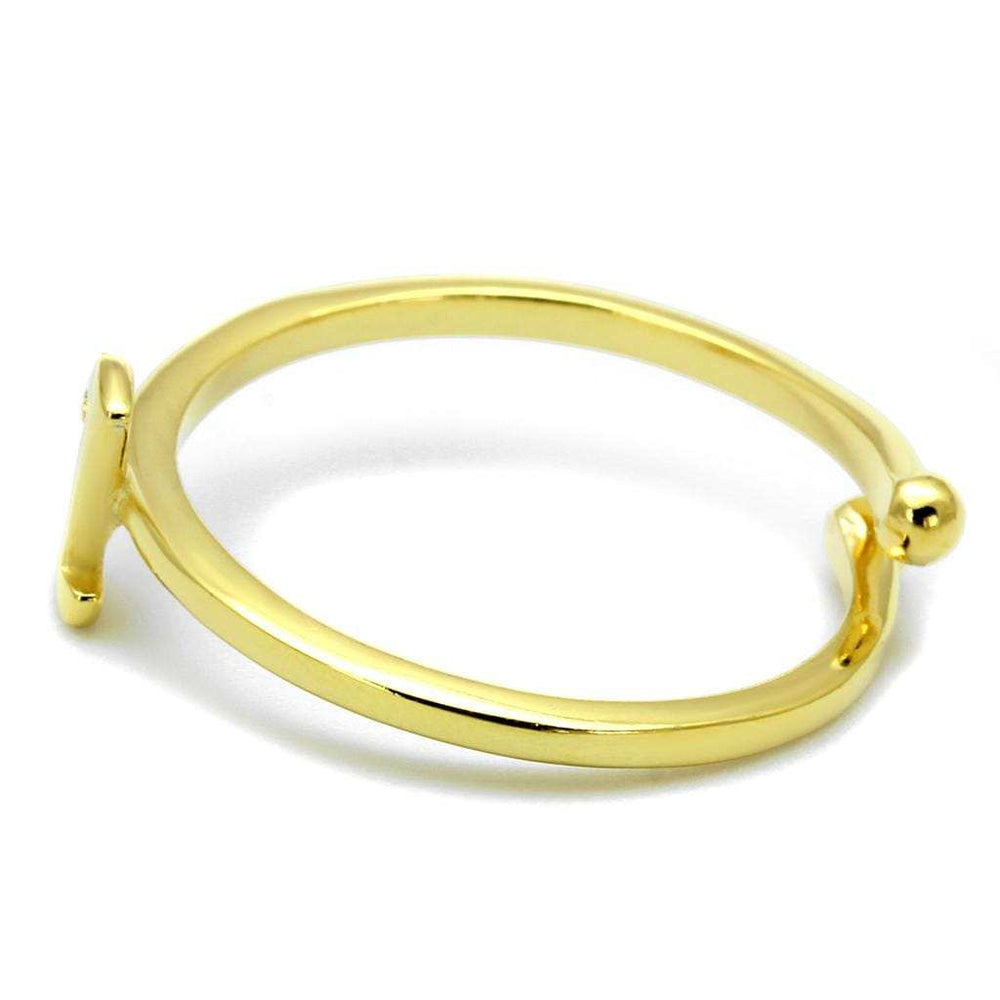 LO4020 - Flash Gold Brass Ring with No Stone - Alamode - Flyclothing LLC
