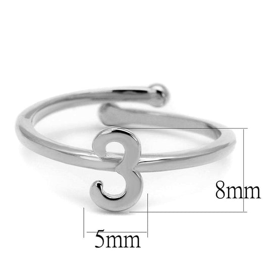 LO4021 - Rhodium Brass Ring with No Stone - Alamode - Flyclothing LLC