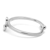 LO4021 - Rhodium Brass Ring with No Stone - Alamode - Flyclothing LLC