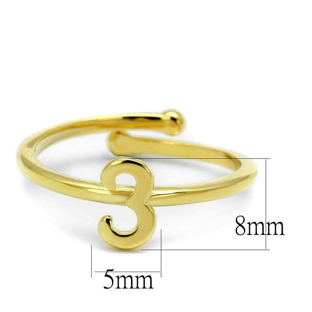 LO4022 - Flash Gold Brass Ring with No Stone - Alamode - Flyclothing LLC