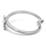 LO4023 - Rhodium Brass Ring with No Stone - Alamode - Flyclothing LLC