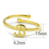 LO4026 - Flash Gold Brass Ring with No Stone - Alamode - Flyclothing LLC