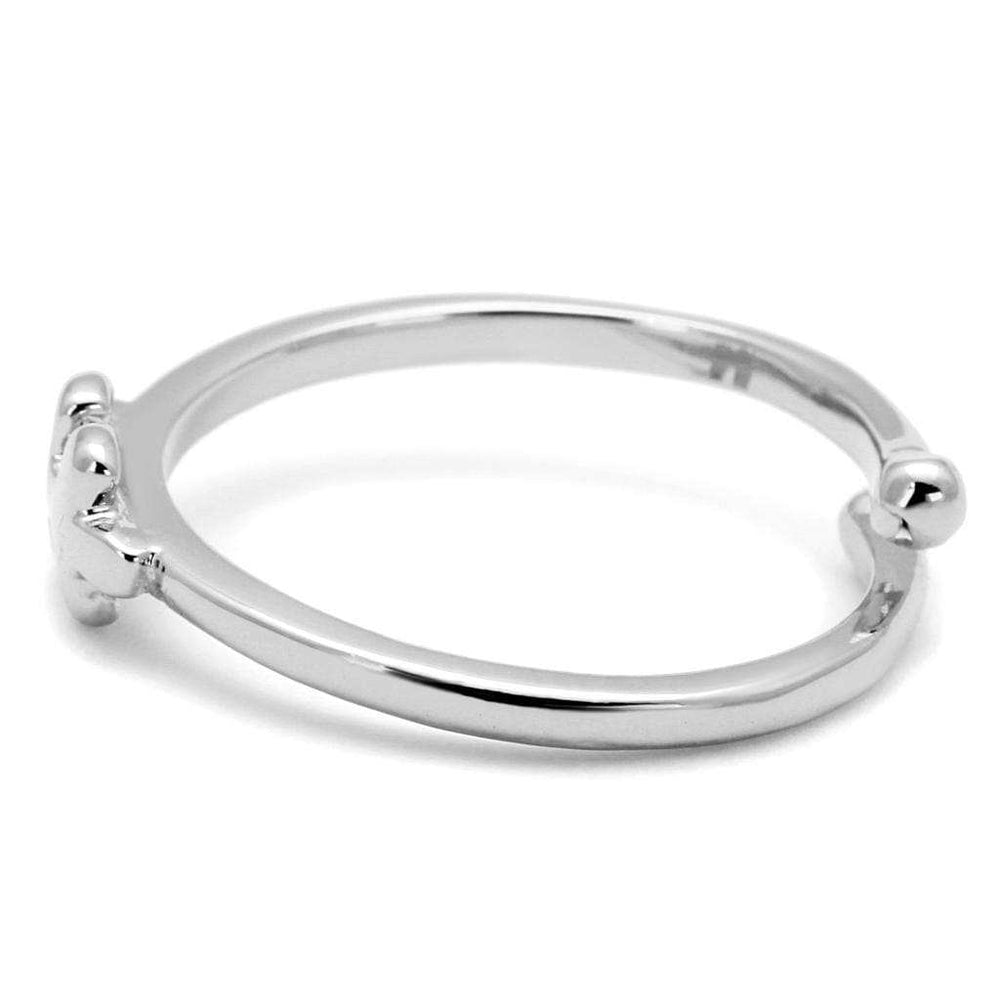 LO4027 - Rhodium Brass Ring with No Stone - Alamode - Flyclothing LLC
