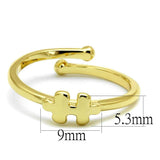 LO4028 - Flash Gold Brass Ring with No Stone - Alamode - Flyclothing LLC