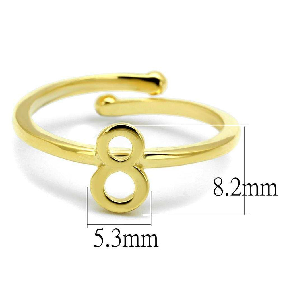 LO4030 - Flash Gold Brass Ring with No Stone - Alamode - Flyclothing LLC