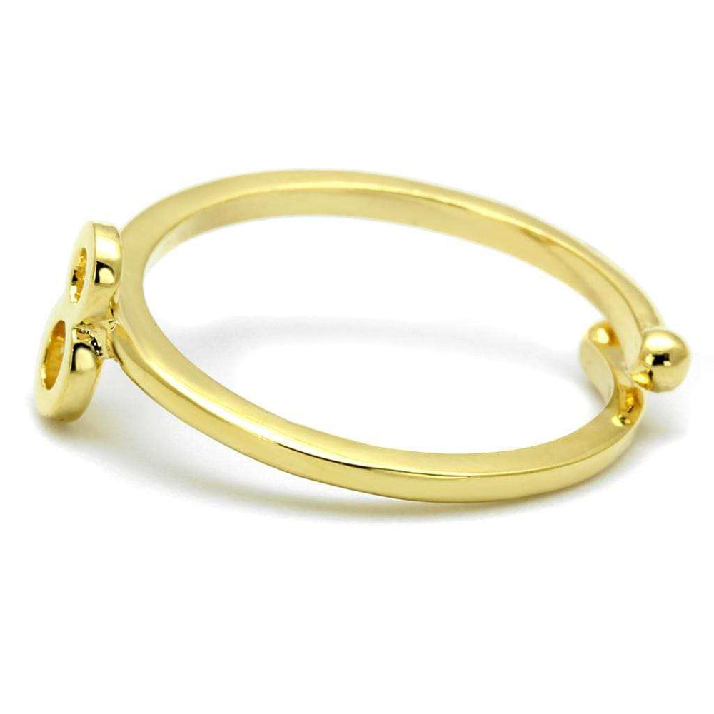 LO4030 - Flash Gold Brass Ring with No Stone - Alamode - Flyclothing LLC
