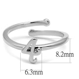 LO4031 - Rhodium Brass Ring with No Stone - Alamode - Flyclothing LLC