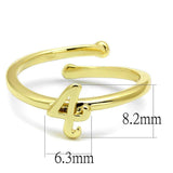 LO4032 - Flash Gold Brass Ring with No Stone - Alamode - Flyclothing LLC