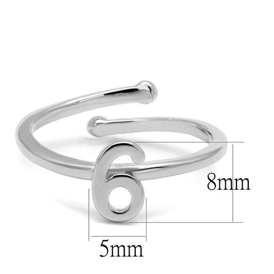 LO4033 - Rhodium Brass Ring with No Stone - Alamode - Flyclothing LLC