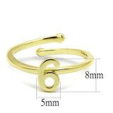 LO4034 - Flash Gold Brass Ring with No Stone - Alamode - Flyclothing LLC