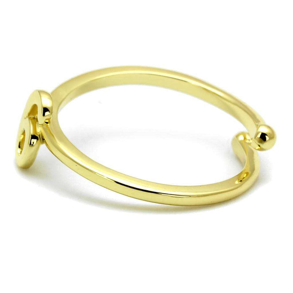 LO4034 - Flash Gold Brass Ring with No Stone - Alamode - Flyclothing LLC