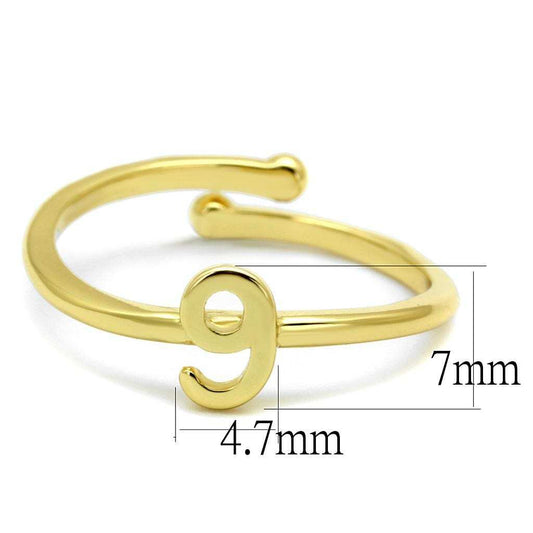 LO4038 - Flash Gold Brass Ring with No Stone - Alamode - Flyclothing LLC