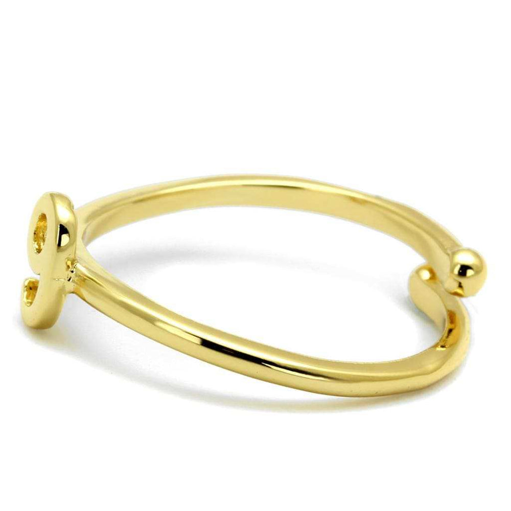 LO4038 - Flash Gold Brass Ring with No Stone - Alamode - Flyclothing LLC