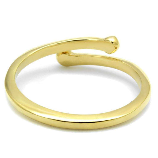 LO4040 - Flash Gold Brass Ring with No Stone - Alamode - Flyclothing LLC