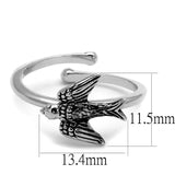 LO4053 - Rhodium Brass Ring with No Stone - Alamode - Flyclothing LLC