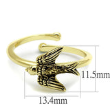 LO4054 - Flash Gold Brass Ring with No Stone - Alamode - Flyclothing LLC