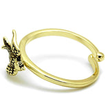 LO4054 - Flash Gold Brass Ring with No Stone - Alamode - Flyclothing LLC