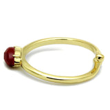 LO4063 - Flash Gold Brass Ring with Synthetic Synthetic Stone in Siam - Alamode - Flyclothing LLC