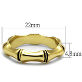 LO4099 - Gold Brass Ring with Epoxy in Jet - Alamode - Flyclothing LLC