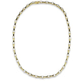 LO4123 - Gold Brass Necklace with AAA Grade CZ in Clear - Alamode - Flyclothing LLC