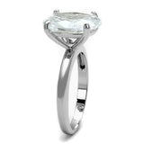 LO4124 - Rhodium Brass Ring with AAA Grade CZ in Clear - Alamode - Flyclothing LLC