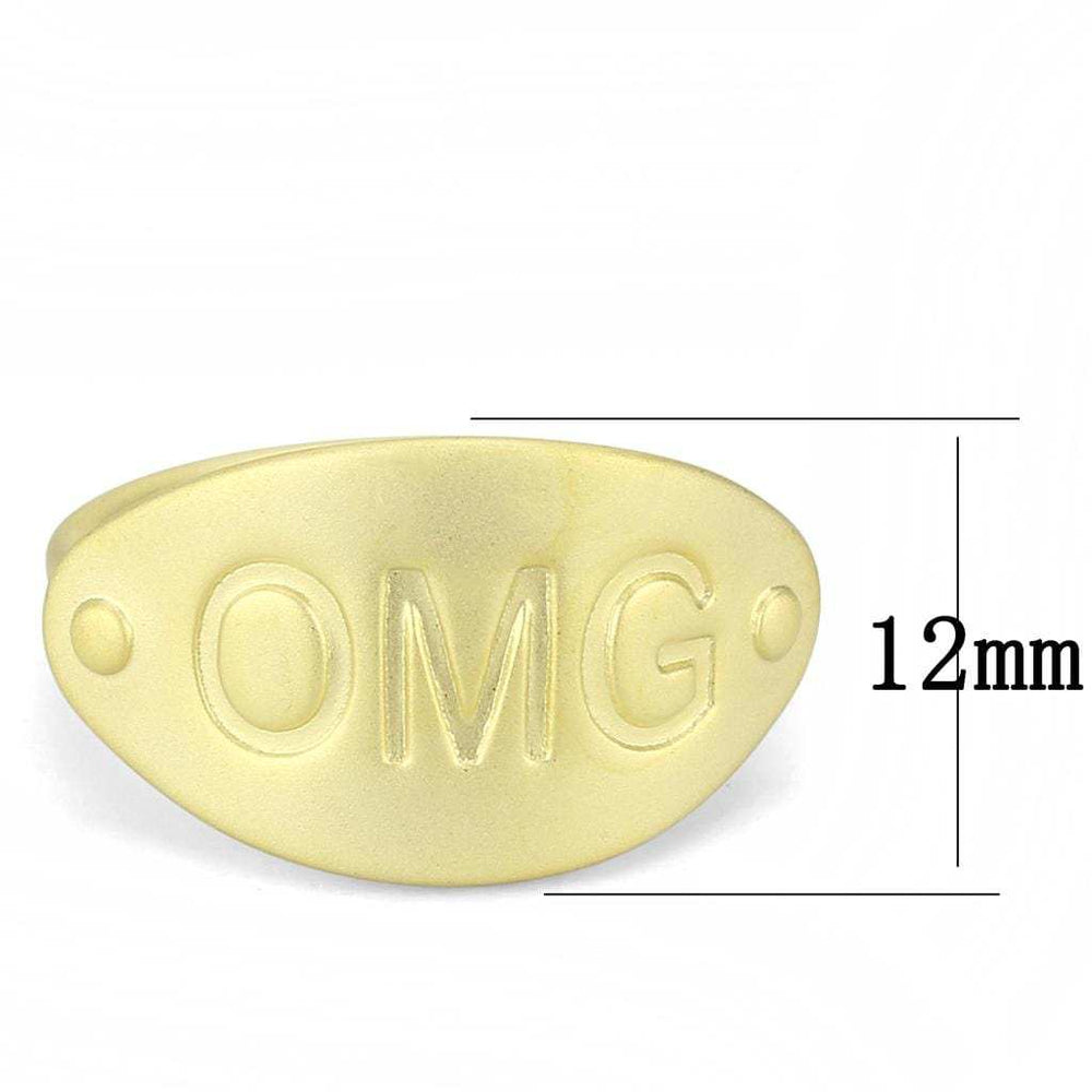 LO4243 - Matte Gold Brass Ring with No Stone - Alamode - Flyclothing LLC