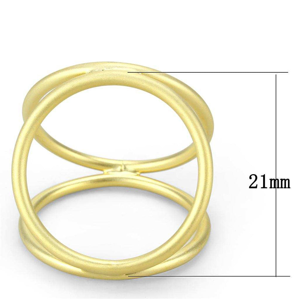 LO4247 - Matte Gold Brass Ring with No Stone - Alamode - Flyclothing LLC