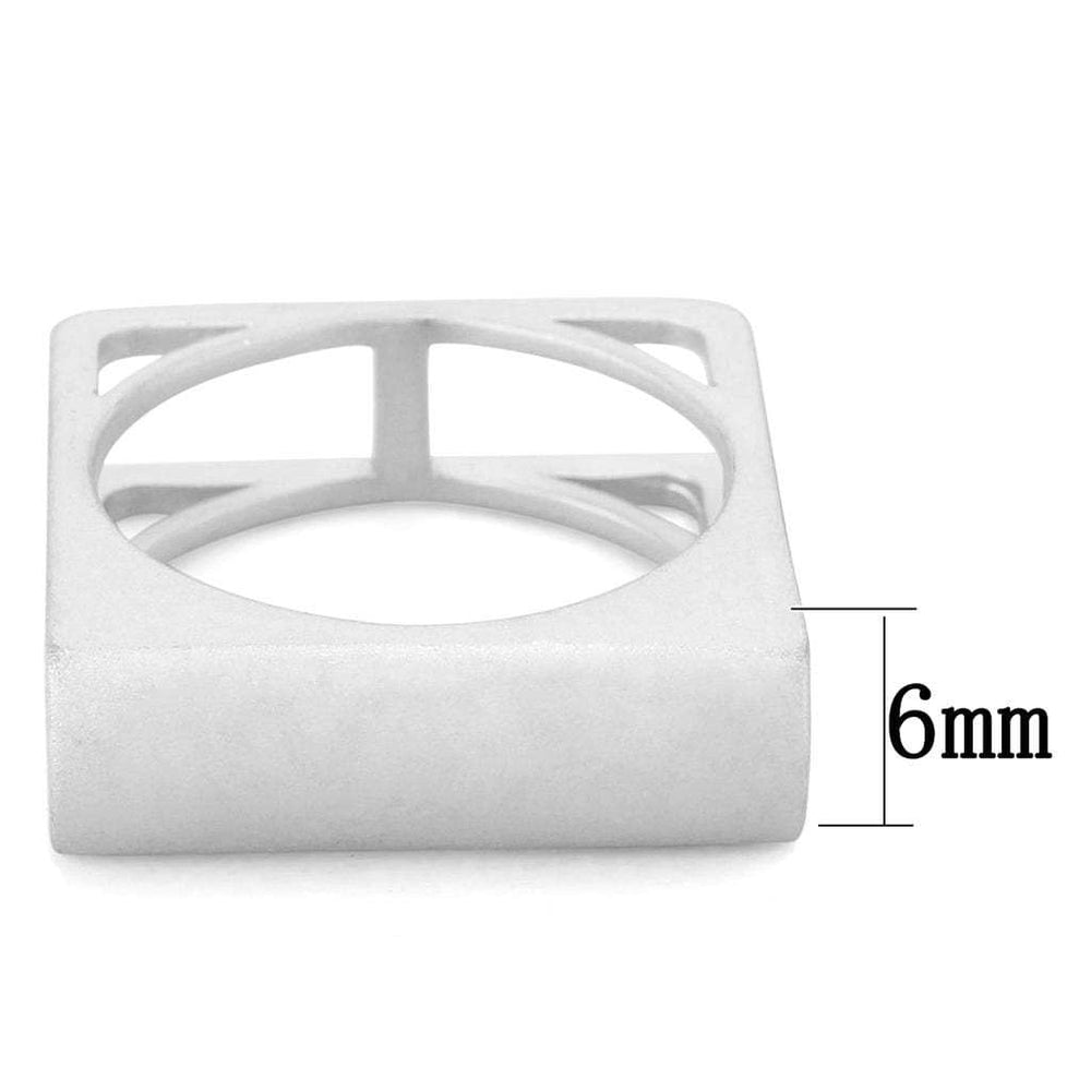 LO4255 - Rhodium Brass Ring with No Stone - Alamode - Flyclothing LLC