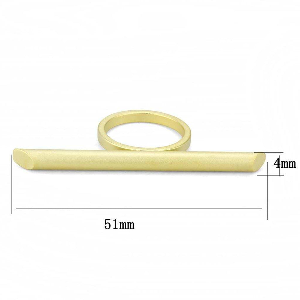 LO4261 - Matte Gold Brass Ring with No Stone - Alamode - Flyclothing LLC