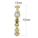 LO4273 - Gold Brass Bangle with Synthetic in Light Amethyst - Alamode - Flyclothing LLC