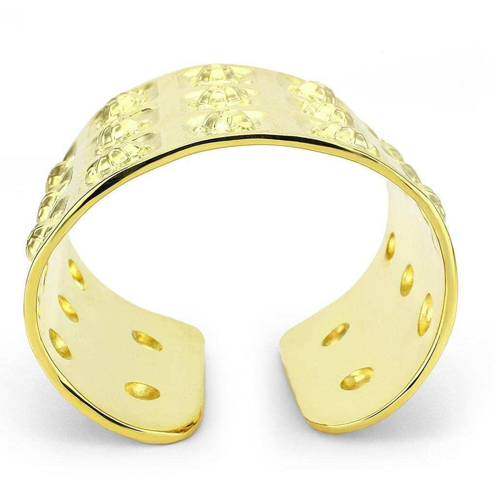 LO4297 - Matte Gold & Gold Brass Bangle with No Stone - Alamode - Flyclothing LLC