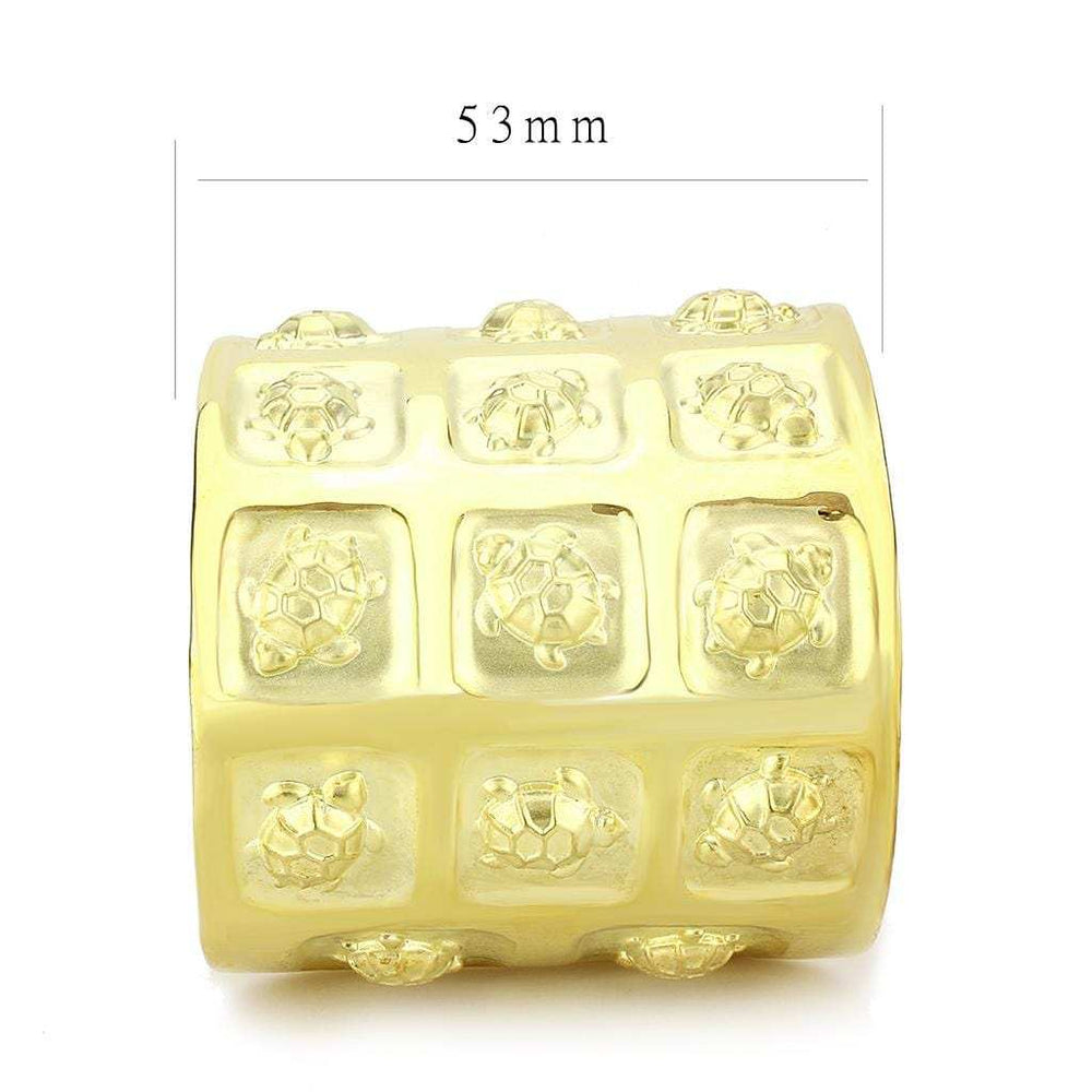 LO4297 - Matte Gold & Gold Brass Bangle with No Stone - Alamode - Flyclothing LLC